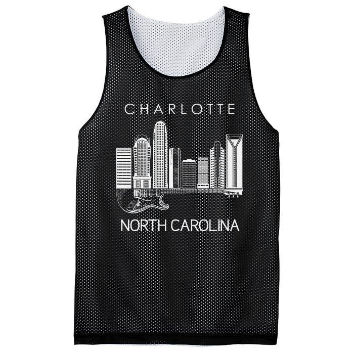 Charlotte Souvenir Men North Carolina Souvenir Music Guitar Mesh Reversible Basketball Jersey Tank