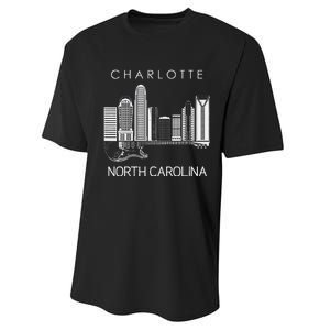 Charlotte Souvenir Men North Carolina Souvenir Music Guitar Performance Sprint T-Shirt