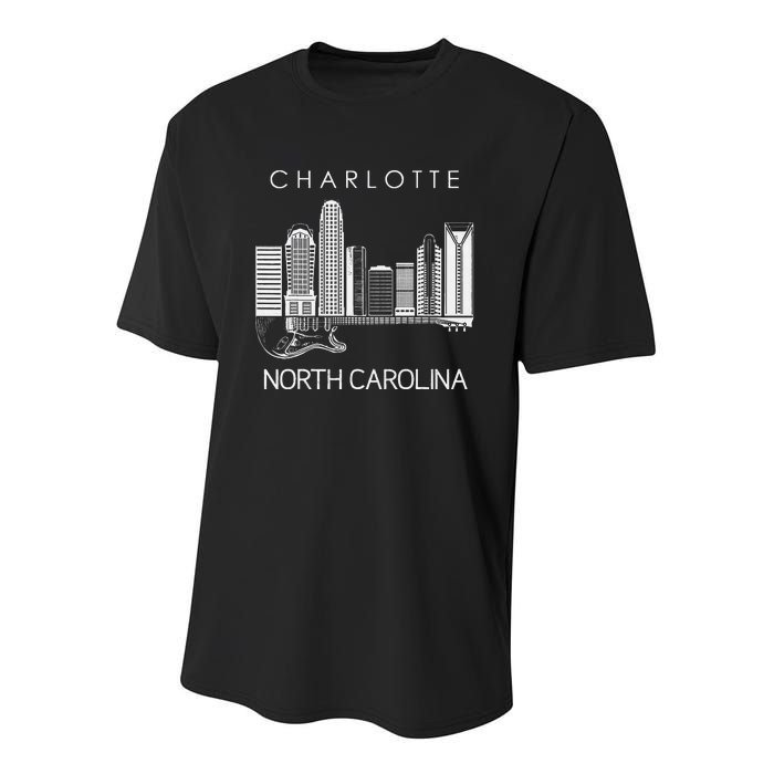 Charlotte Souvenir Men North Carolina Souvenir Music Guitar Youth Performance Sprint T-Shirt