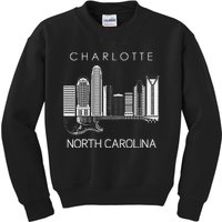 Charlotte Souvenir Men North Carolina Souvenir Music Guitar Kids Sweatshirt