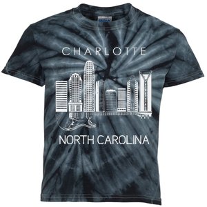 Charlotte Souvenir Men North Carolina Souvenir Music Guitar Kids Tie-Dye T-Shirt