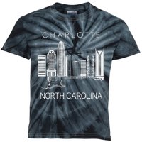 Charlotte Souvenir Men North Carolina Souvenir Music Guitar Kids Tie-Dye T-Shirt