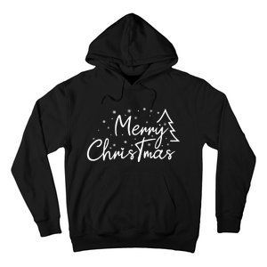 Cute Simple Merry Christmas Tree Family Matching Pajama Xmas Hoodie