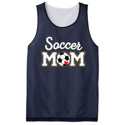 Cute Soccer Mom Leopard Print Mothers Day Mesh Reversible Basketball Jersey Tank