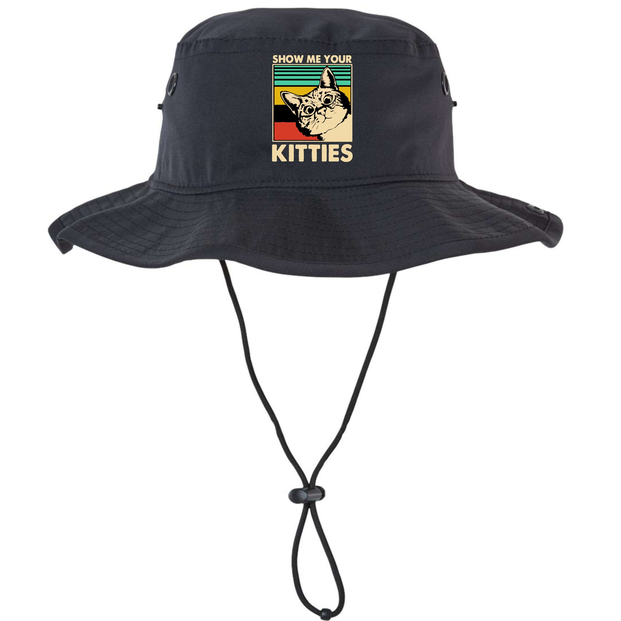 Cat Show Me Your Kitties Funny Cats Lover Vintage Bucket Hat