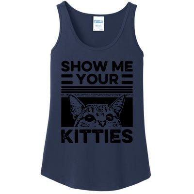 Cat Show Me Your Kitties Version 2 Funny Vintage Ladies Essential Tank