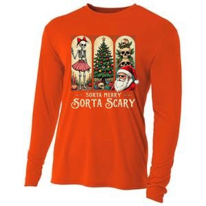 Christmas Sorta Merry Sorta Scary Gothic Cooling Performance Long Sleeve Crew