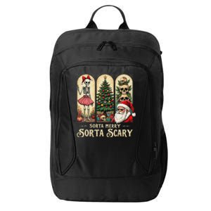 Christmas Sorta Merry Sorta Scary Gothic City Backpack