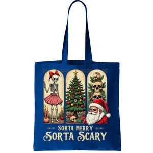 Christmas Sorta Merry Sorta Scary Gothic Tote Bag