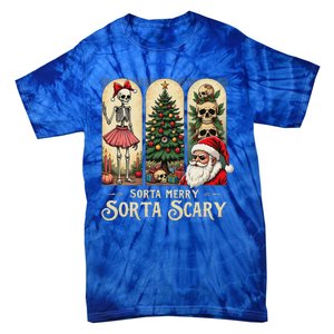 Christmas Sorta Merry Sorta Scary Gothic Tie-Dye T-Shirt