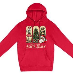 Christmas Sorta Merry Sorta Scary Gothic Premium Pullover Hoodie