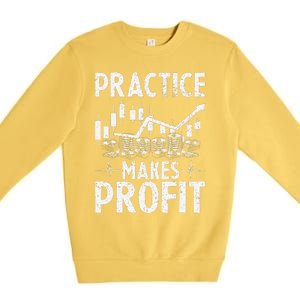 Crypto Stock Market Trader Practice Makes Profit Premium Crewneck Sweatshirt