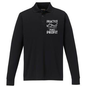 Crypto Stock Market Trader Practice Makes Profit Performance Long Sleeve Polo