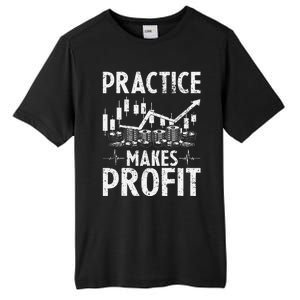 Crypto Stock Market Trader Practice Makes Profit Tall Fusion ChromaSoft Performance T-Shirt