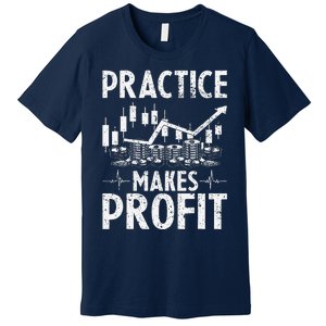 Crypto Stock Market Trader Practice Makes Profit Premium T-Shirt