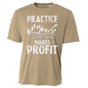 Crypto Stock Market Trader Practice Makes Profit Cooling Performance Crew T-Shirt