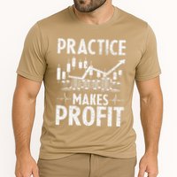 Crypto Stock Market Trader Practice Makes Profit Cooling Performance Crew T-Shirt