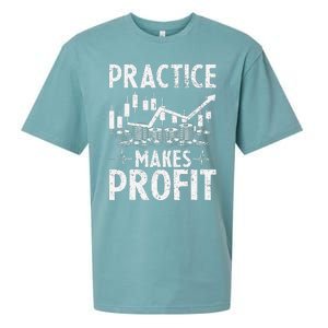 Crypto Stock Market Trader Practice Makes Profit Sueded Cloud Jersey T-Shirt