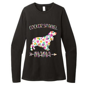 Cocker Spaniel Mama Floral Dog Mom Mothers Day Womens CVC Long Sleeve Shirt