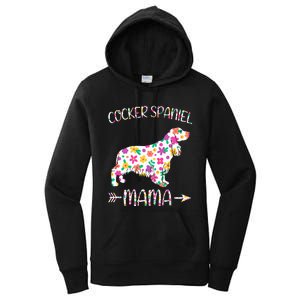 Cocker Spaniel Mama Floral Dog Mom Mothers Day Women's Pullover Hoodie