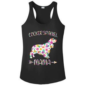 Cocker Spaniel Mama Floral Dog Mom Mothers Day Ladies PosiCharge Competitor Racerback Tank