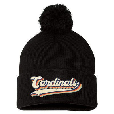 Cardinals Sports Name Vintage Retro Gift Pom Pom 12in Knit Beanie