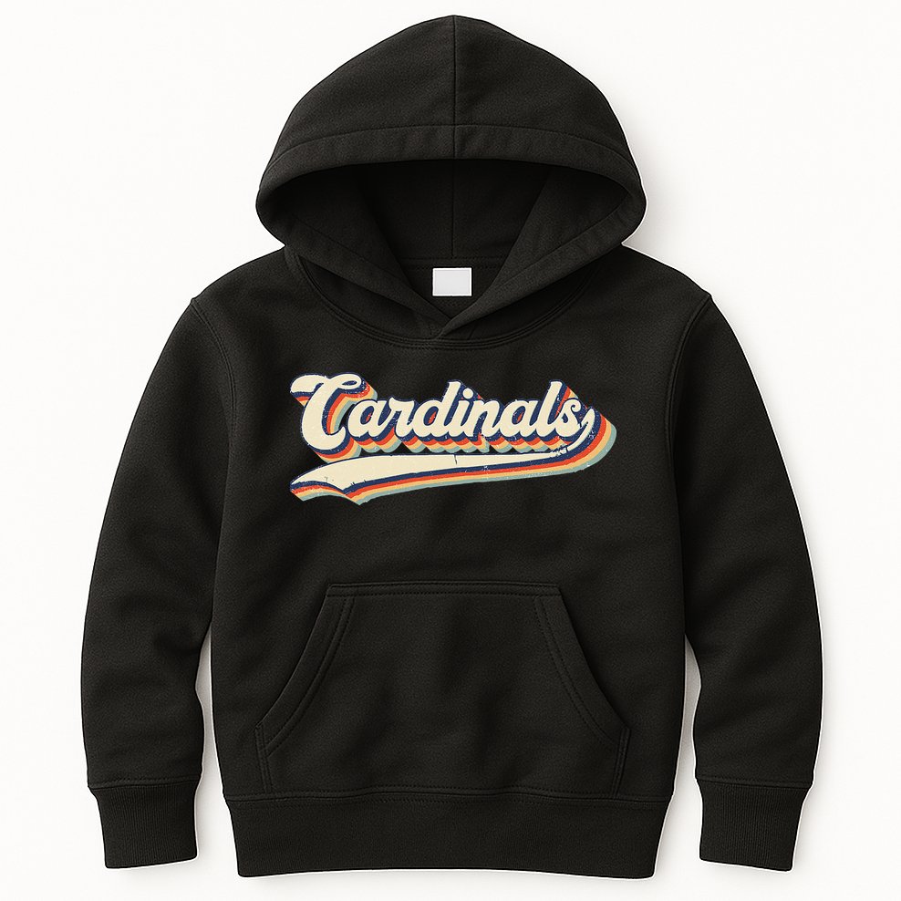 Cardinals Sports Name Vintage Retro Gift Kids Hoodie