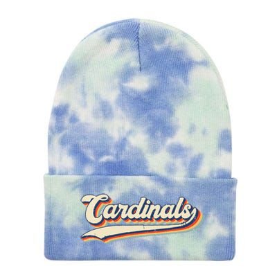 Cardinals Sports Name Vintage Retro Gift Tie Dye 12in Knit Beanie