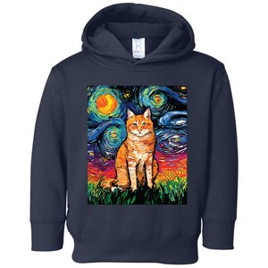 Cat Starry Night Cat Women Cat Van Gogh Cat Toddler Hoodie