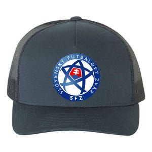 Cool Slovakia National Football Soccer Team Art Logo Yupoong Adult 5-Panel Trucker Hat