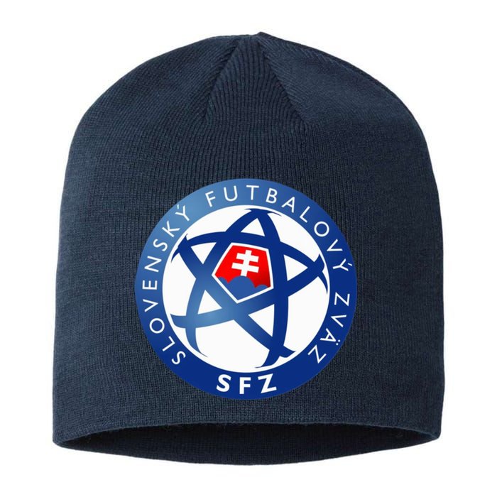 Cool Slovakia National Football Soccer Team Art Logo Sustainable Beanie