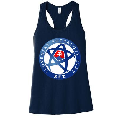 Cool Slovakia National Football Soccer Team Art Logo Womens Tank Top