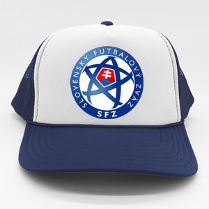 Cool Slovakia National Football Soccer Team Art Logo Trucker Hat