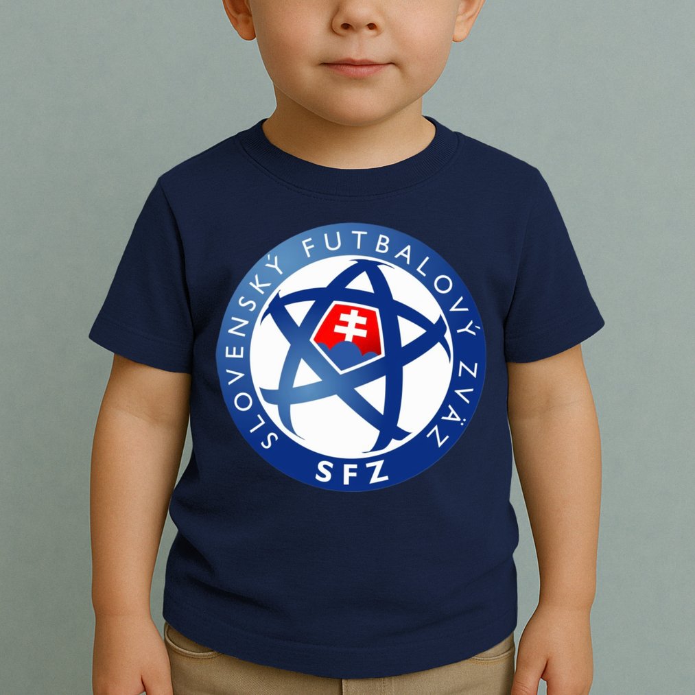 Cool Slovakia National Football Soccer Team Art Logo Toddler T-Shirt