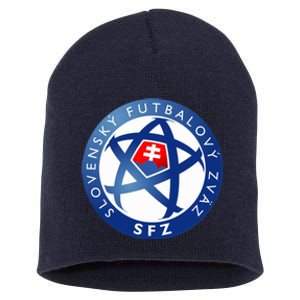 Cool Slovakia National Football Soccer Team Art Logo Short Acrylic Beanie