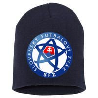 Cool Slovakia National Football Soccer Team Art Logo Short Acrylic Beanie