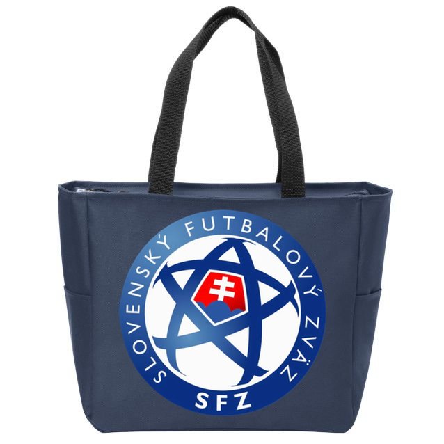 Cool Slovakia National Football Soccer Team Art Logo Zip Tote Bag