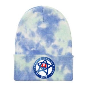 Cool Slovakia National Football Soccer Team Art Logo Tie Dye 12in Knit Beanie