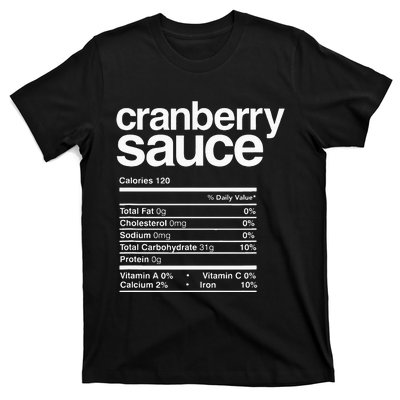 Cranberry Sauce Nutrition Thanksgiving T-Shirt