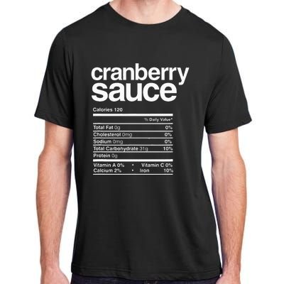 Cranberry Sauce Nutrition Thanksgiving Adult ChromaSoft Performance T-Shirt