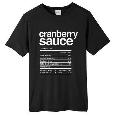 Cranberry Sauce Nutrition Thanksgiving Tall Fusion ChromaSoft Performance T-Shirt