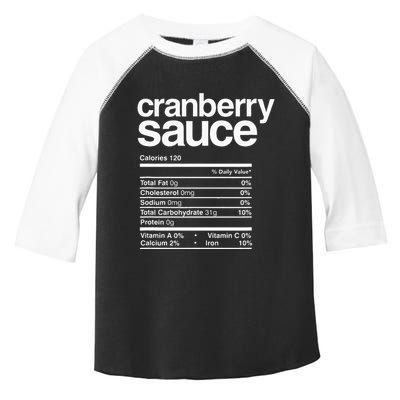 Cranberry Sauce Nutrition Thanksgiving Toddler Fine Jersey T-Shirt