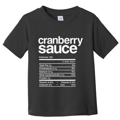 Cranberry Sauce Nutrition Thanksgiving Toddler T-Shirt