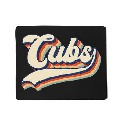 Cubs Sports Name Vintage Retro Mousepad