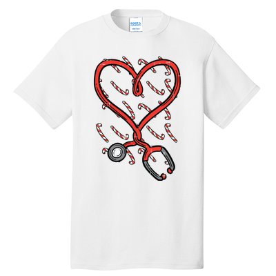 Christmas Stethoscope Nurse Xmas Nursing Scrub Top Women Tall T-Shirt