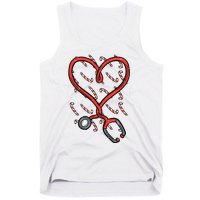 Christmas Stethoscope Nurse Xmas Nursing Scrub Top Women Tank Top