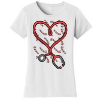 Christmas Stethoscope Nurse Xmas Nursing Scrub Top Women Women's T-Shirt