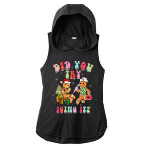 Christmas School Nurse Xmas Did You Try Icing It Gingerbread Ladies PosiCharge Tri-Blend Wicking Draft Hoodie Tank