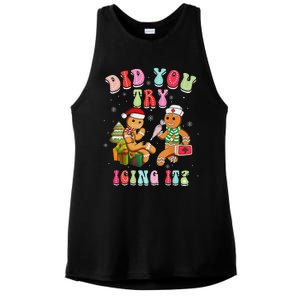 Christmas School Nurse Xmas Did You Try Icing It Gingerbread Ladies PosiCharge Tri-Blend Wicking Tank