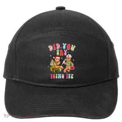 Christmas School Nurse Xmas Did You Try Icing It Gingerbread 7-Panel Snapback Hat
